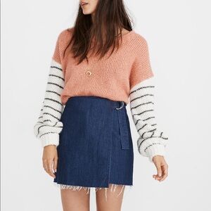⭐️NEW⭐️Madewell Denim Raw Hem Wrap Skirt